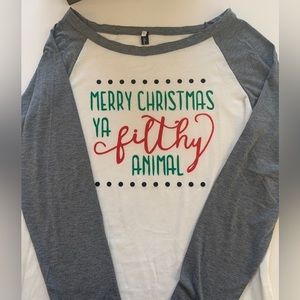 Christmas TShirt XL NWOT Long Sleeve